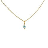 Golden necklace with mother-of-pearl eye talisman