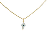 Golden necklace with mother-of-pearl eye talisman