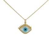CHARM gold mother-of-pearl eye with eyelashes