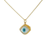 CHARM gold mother-of-pearl eye with eyelashes