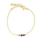 Bracelet doré petites tourmaline facettées