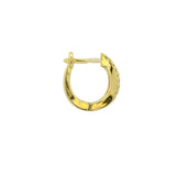 Mini créole dorée fermée double anneau et zircons blancs