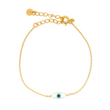 Bracelet doré petit oeil oval en nacre