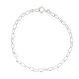 Bracelet homme argent 925 et maille jaseron ovale