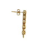Boucles dorées barre zircons