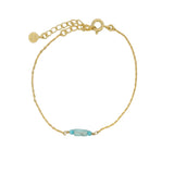 Bracelet doré Apatite et Turquoise