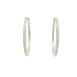 Créoles argent 925 et zircons 2,5cm