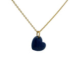 Gold necklace with small heart stone pendant