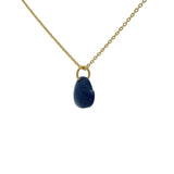 Gold necklace with small heart stone pendant