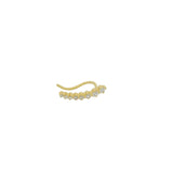 Boucle d'oreille ear cuff doré cascade de zircons blancs