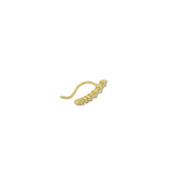 Boucle d'oreille ear cuff doré cascade de zircons blancs