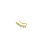 Boucle d'oreille ear cuff doré cascade de zircons blancs