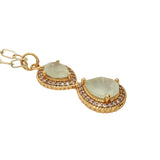 Collier doré Infini prehnite et zircons 60 cm