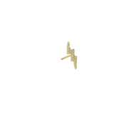 Boucle d'oreilles puce éclair avec zircons