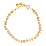 Bracelet duo de pierres en Citrine et Prehnite