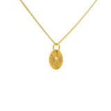 Collier doré médaille croix évidée zircons 42 cm