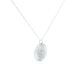 Collier en argent 925 médaille scarabée en relief 42 cm