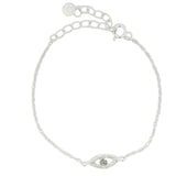 Bracelet en argent 925 zircons blancs et labradorite