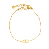 Bracelet doré petit maillon ancre