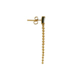 Boucles dorées zircons baguettes et chainettes