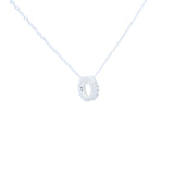 Collier anneau argent taille baguette 42 cm