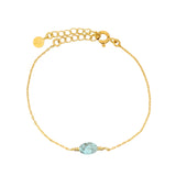 Bracelet doré Turquoise irrégulière entourée de disques