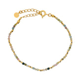 Bracelet doré en tourmaline et disques dorés