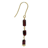 Boucles d'oreilles pendantes grenat