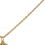 Collier doré médaillon labradorite avec cage 50 cm