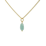 Collier doré amazonite 42 cm