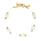 Bracelet sur fil avec Pierre de lune et Améthyste