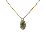 Collier doré bouddha en labradorite 42 cm