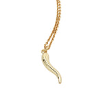 18K fine gold plated brass chili pepper necklace