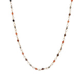 Collier doré santa maria en onyx rouge, pyrite et oeil de tigre