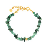 Bracelet doré chips en Emeraude