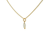 Collier doré petit trèfle nacre de perle 42 cm