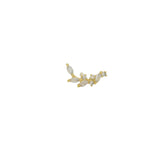 Boucle d'oreilles dorée ear cuffs avec zircons blancs