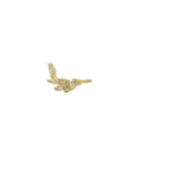 Boucle d'oreilles dorée ear cuffs avec zircons blancs