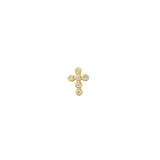 Puce d'oreilles croix zircons