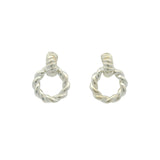 Silver twisted loops free ring