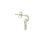 Silver twisted loops free ring