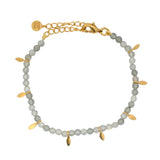Bracelet doré en Labradorite et navettes