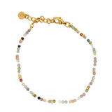 Bracelet doré en Tourmaline et disques dorés