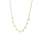 Collier maille boules et zircons blancs 45 cm