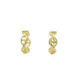 Mini créoles dorées fermées maille marine