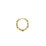 Mini créoles dorées fermées avec maille marine