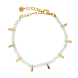 Bracelet with stones and gold tassels