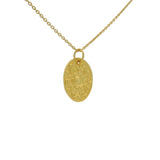 Gold necklace and flower medal