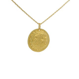 Collier doré médaille lune et étoile 42 cm