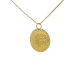 Collier doré médaille lune et étoile 42 cm